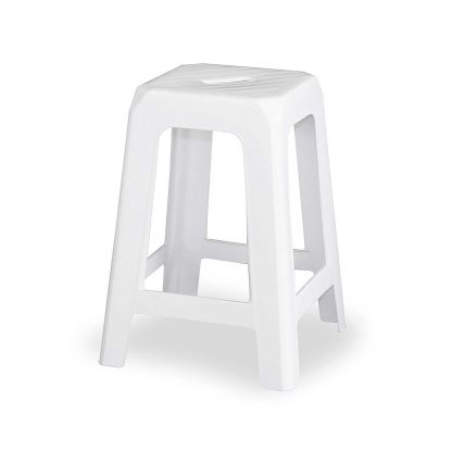 White Stacking Stool